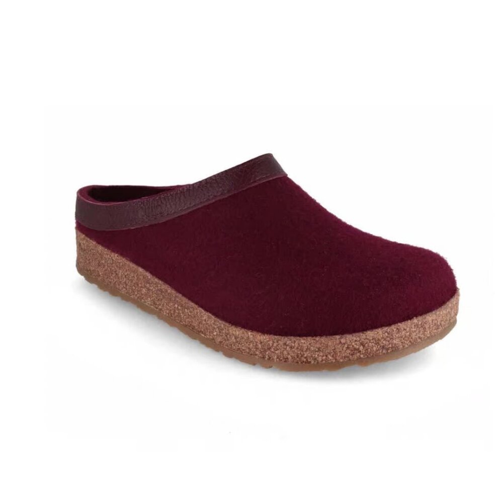 Stegmann Suede Clogs Burgundy Purple Comfort Slip-On – Women’s 8
